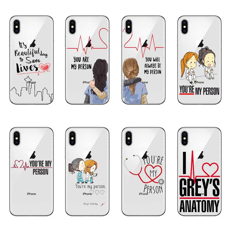 

Phone Case Greys Anatomy You are my person For iPhone X 10 5s se 6 6S 7 8 Plus High quality clear Soft TPU silicone Coque Cover