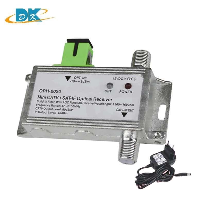 

FTTH ORH-2020 optical receiver AGC with 1260-1660nm 47-2150MHz MINI CATV + SAT-IF Optical receiver build-in filter no AGC