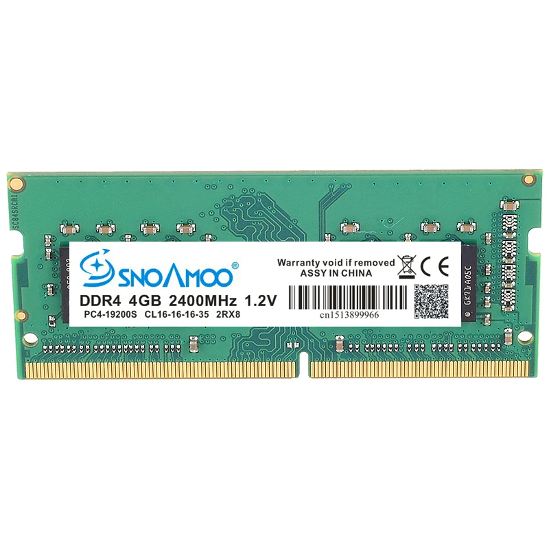 Ноутбук SNOAMOO DDR4, 4 ГБ, 8 ГБ, 2133 МГц, 2400 МГц, ОЗУ sodimm, память для ноутбука, поддержка memoria ddr4, ноутбук