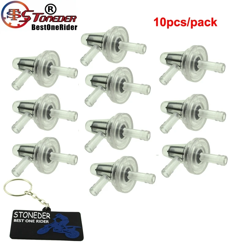 

STONEDER 10x 90 Degree 1/4" In-Line Fuel Filter Snowmobile Motorcycle Dirt Bike ATV UTV Quad Go Kart Mini Bikes Dirt Scooter
