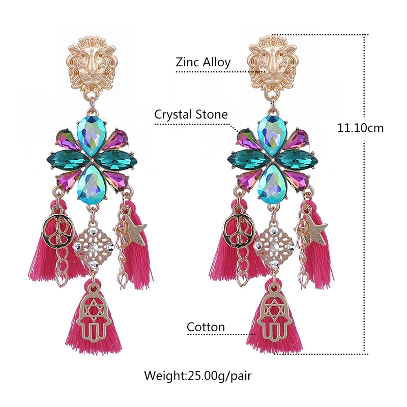 wedding earrings bohemian pendients for woman  (7)