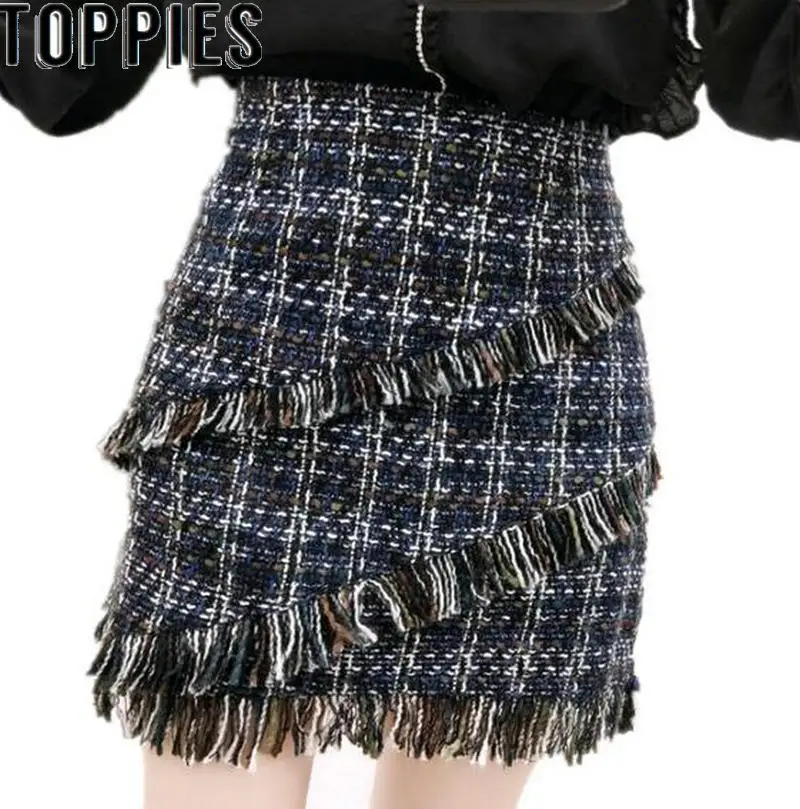 Юбка твидовая в длине мини! - fashion