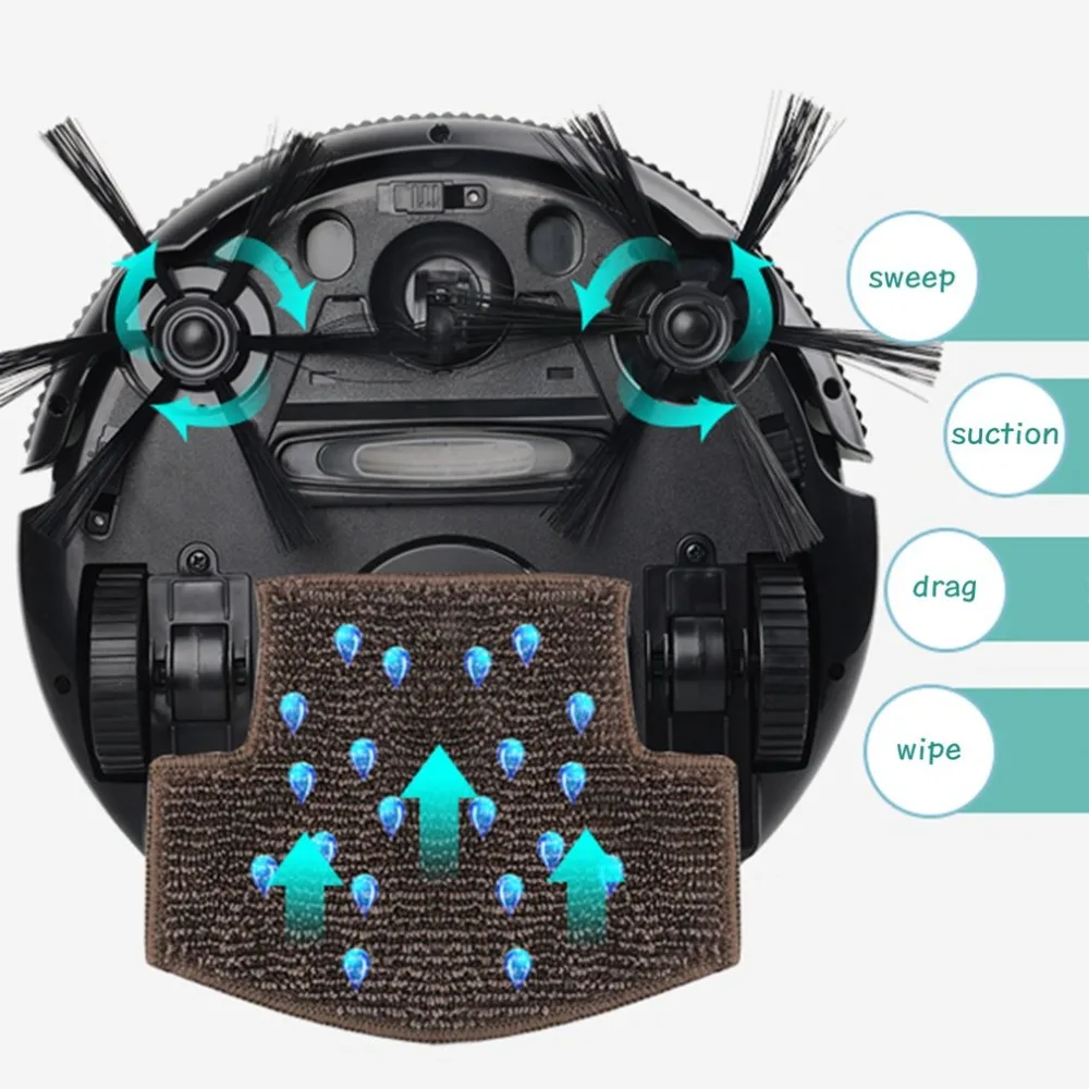 Полностью автоматический подметальный робот-пылесос, бытовой ультра-тонкий уборочный стеклоочиститель, очиститель, высокое всасывание, автоматическое планирование