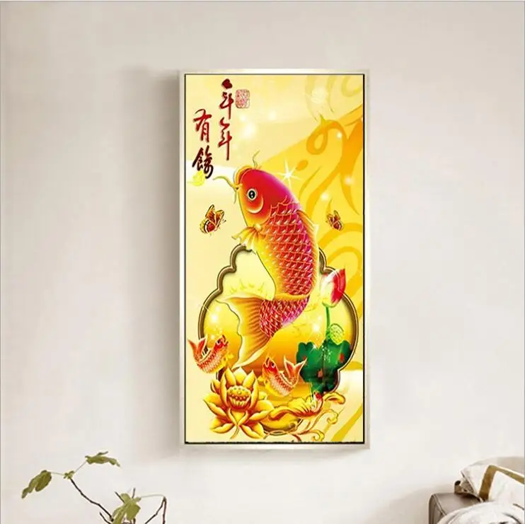 5D DIY Diamond Painting Animal Cross Stitch Embroidery Rhinestone Fish Mosaic Kit Wall Stickers | Дом и сад
