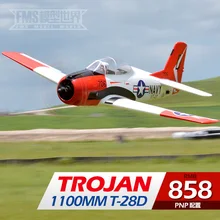 airplane drone FMS 1100 mm red T – 28 d trojans aircraft fixed-wing electronic remote control aircraft