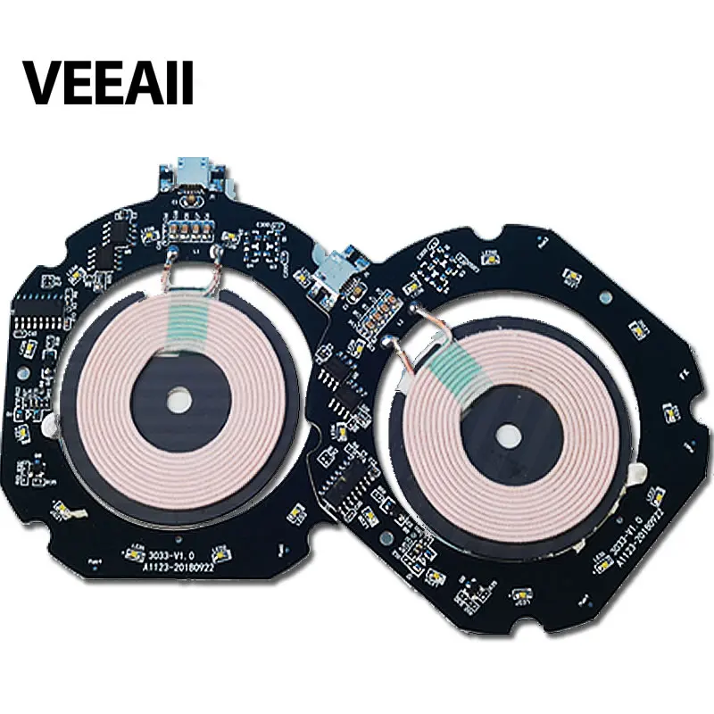 

VEEAII 5W Wireless chager PCBA Circuit Board Coil Wireless Charging Micro USB Port DIY for Samsung S8 Qi Wireless Charger fast