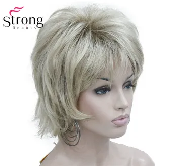

StrongBeauty Blonde Short Flip Up Shag, Soft & Full Synthetic Wig COLOUR CHOICES