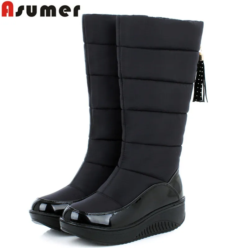 ASUMER 2016 new winter warm snow boots fashion platform