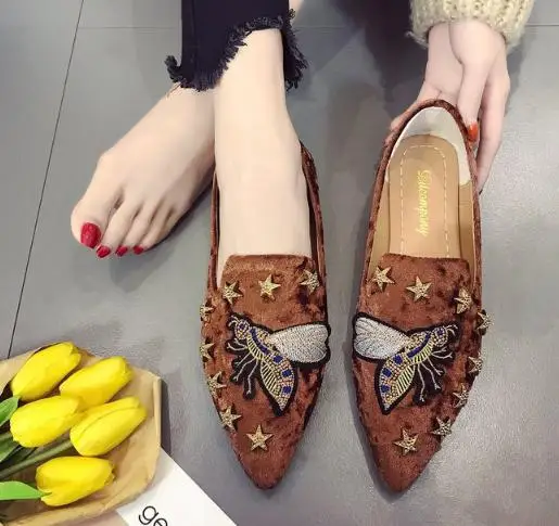 

2018 new lazy shoes flat bottom wild pointed student