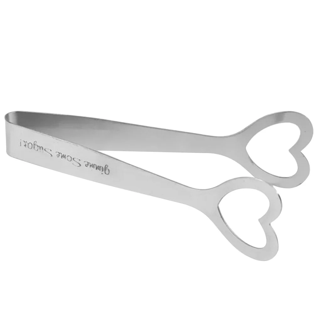

Gift Kitchen Tools For Sugar Food Ice Tongs Heart Shape Clips Wedding Favors Stainless Steel Cake