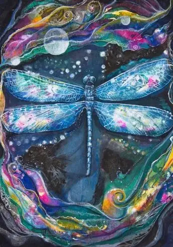 Алмазов картина с изображением стрекозы - Цвет: 11