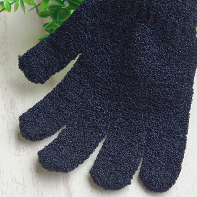 Drop shipping 2pcs/lot Strong body brush Bath sponge degreasing wash bath gloves back rubs five-finger Spa shower gloves