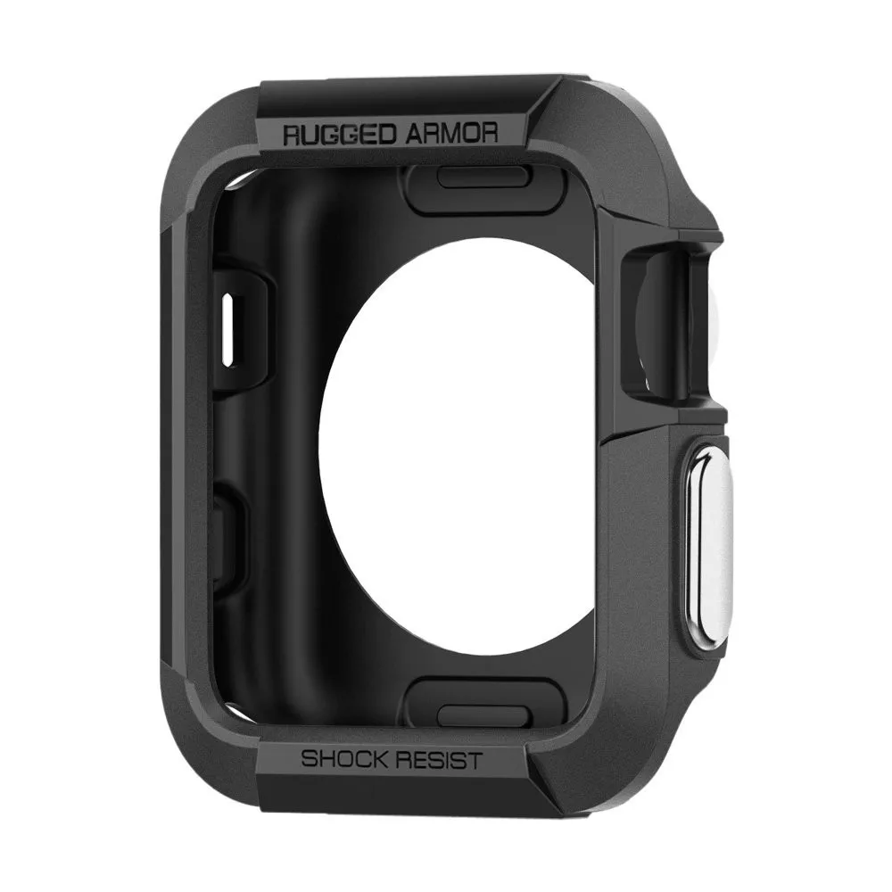 

Rugged Armor Rubber Case for Apple Watch 4 3 2 1 40MM 44MM Protective TPU Strong Cover Screen Protector Cover For Iwatch 42MM