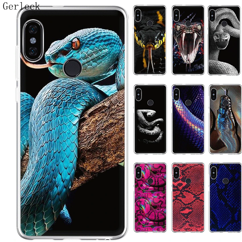 

mobile Phone Case For Xiaomi Redmi Note 6 7 3 Pro 4 4X 5 5A Cover Snake Fashion Bag Shell