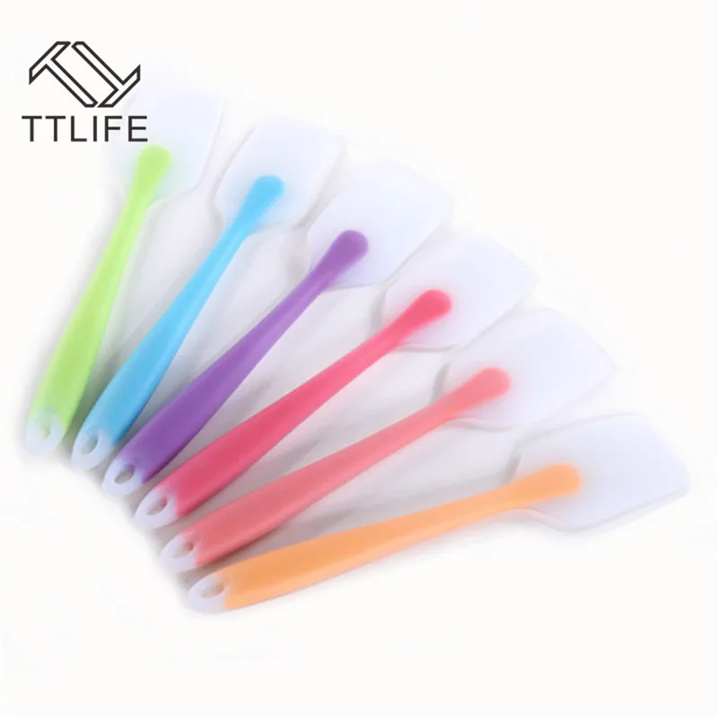  TTLIFE Large Silicone Non Stick Butter Cake Cream Butter Spatula Mixing Batter Scraper Brush Cookie