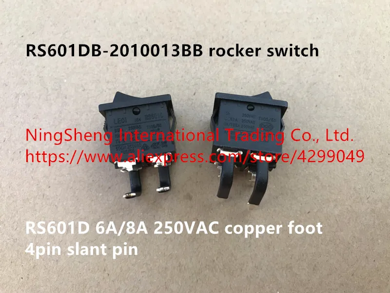 Оригинальный новый 100% RS601DB 2010013BB кулисный переключатель RS601D 6A/8A 250VAC медный ножной