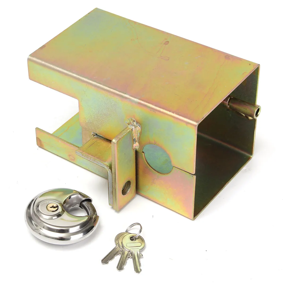 

Audew Universal Metal Trailer Security Lock Tow Anti Theft Lock With 2 Keys