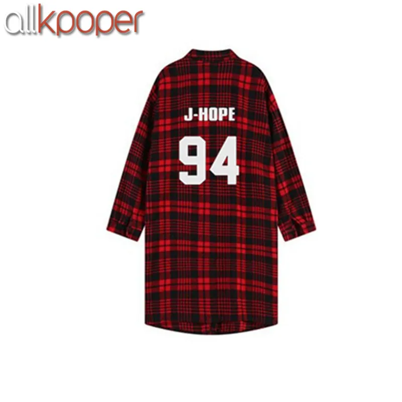Allkpoper KPOP дважды рубашка twicecoaster три четверти рукав плед блузка dawon Da Хен|plaid blouse|blouse