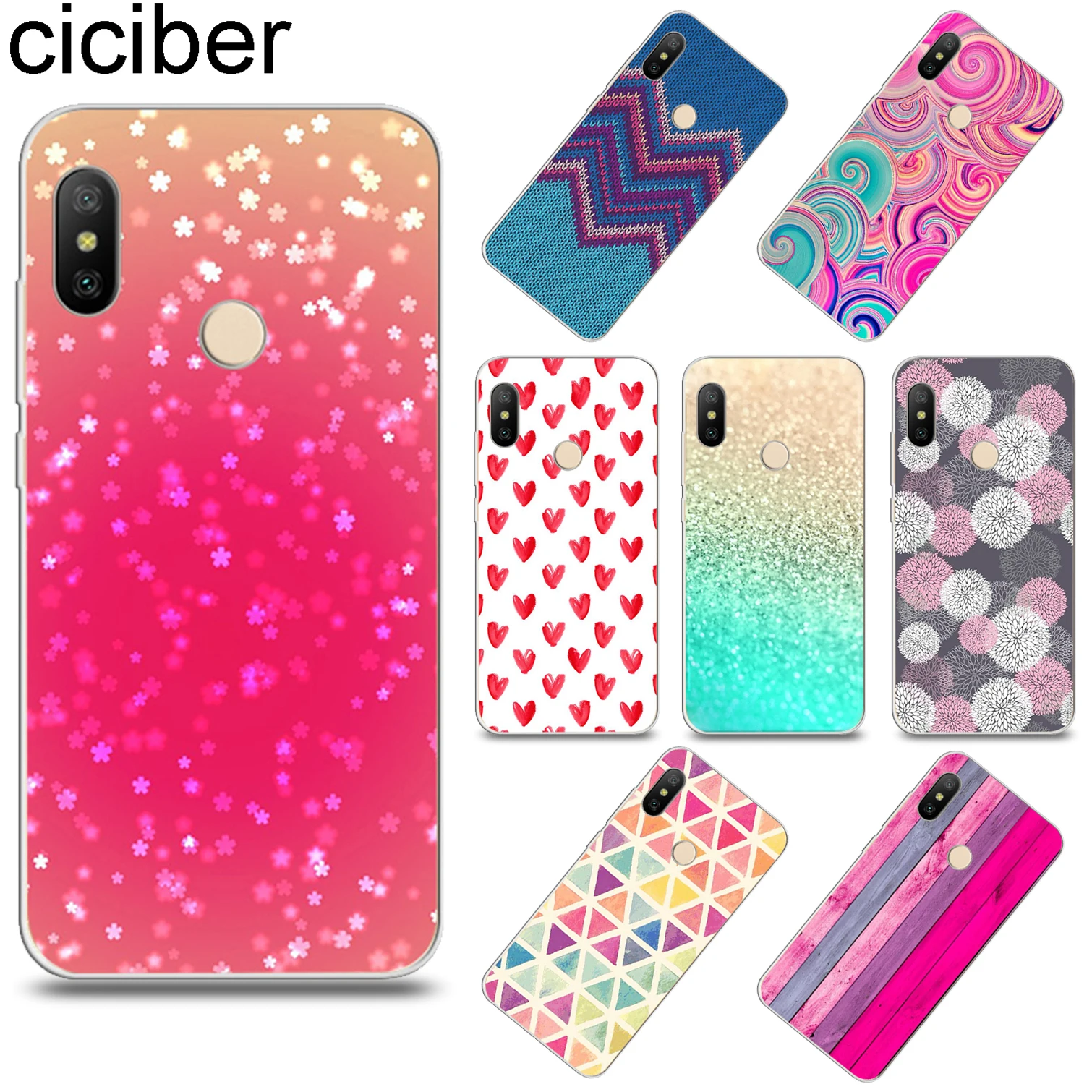 

ciciber Background Pattern Cover For Xiaomi Redmi Note 7 5 6 4 3 Pro X A Soft TPU Phone Case For Redmi 6 5 4 3 A X S Plus Pro S2