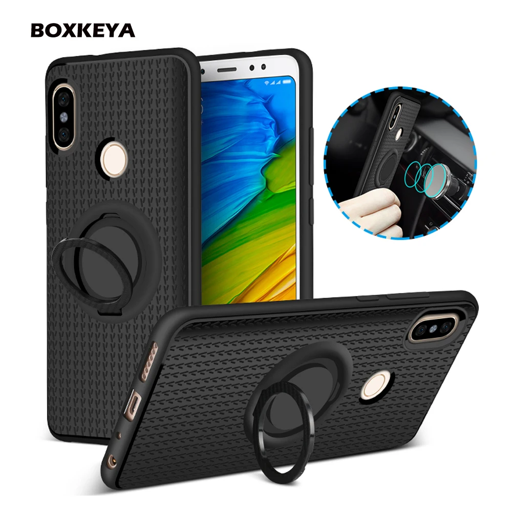 3 in 1 Magnetic Finger Ring Back Cover For Redmi S2 4X 4A 6A 5 Plus Note 5A 6 Pro Mi 8 Mi6X Mi8 Mix 2 Phone Fundas |