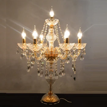 

Crystal Table Lamps for Bedroom LED Table Light Candle Holder Candelabra Crystal Table Lamp Designs Lighting Decorations Wedding