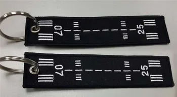 

Aviation Active Runway Keyring 07 25 Line Personalized Embroidered Key Chains
