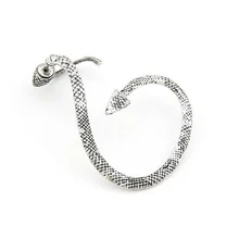 1 Pc Vintage Silver Bronze Alloy Snake Shaped Ear Cuff Clip Wrap Stud Earring Gothic Punk