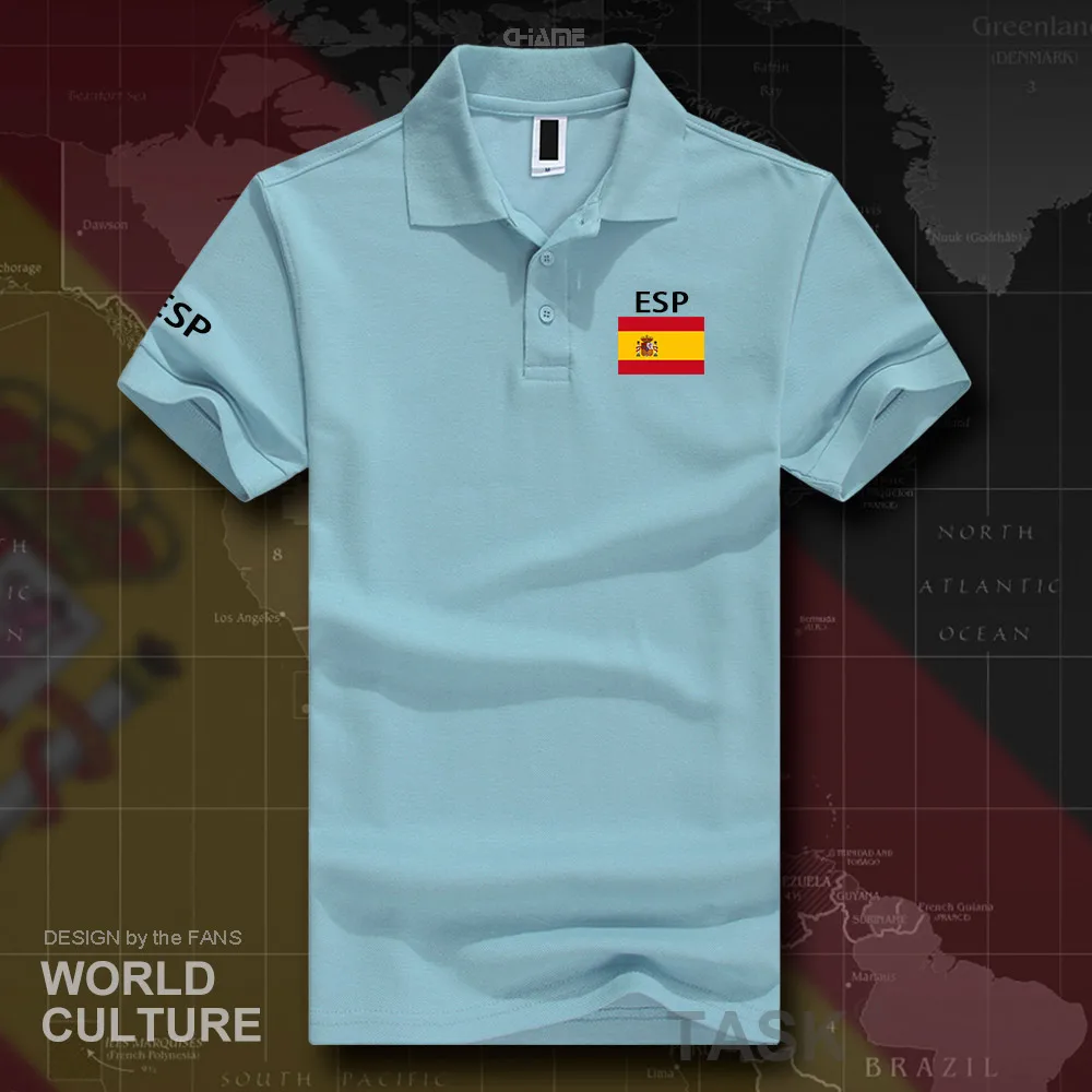 Королевство Испания Espana рубашки поло мужские с коротким рукавом белые бренды с принтом для страны хлопок nation ESP Spaniard