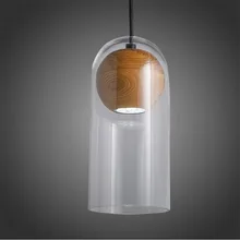 Modern Creative Europe Art Clear Glass Wood Ball Led Pendant Light For Dining Room Bar Restaurant Living Room Droplight 1402