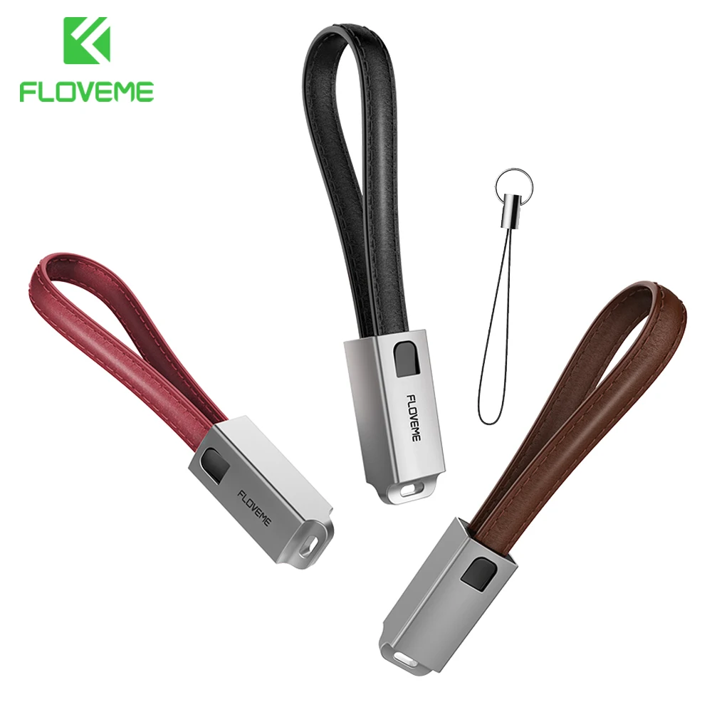 FLOVEME USB кабель для iPhone 6 6S Plus 5 5S SE PU кожаный брелок зарядный 7 8 X 10 iPad зарядное
