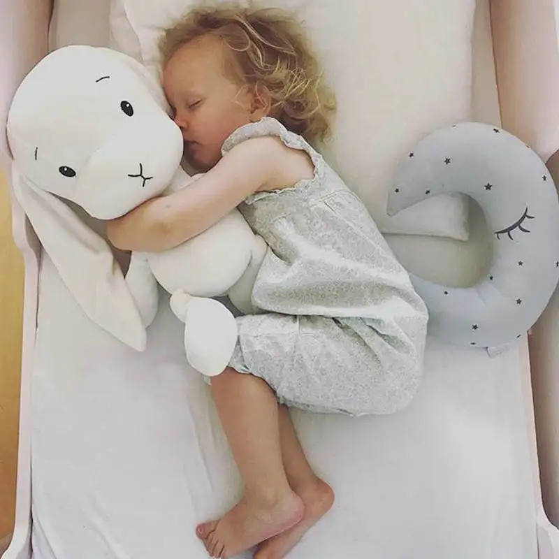 

ins hot high quality soft plush baby toys Stuffed long ear rabbit throw pillow cuddly toys & sleeping cushion for children bunny