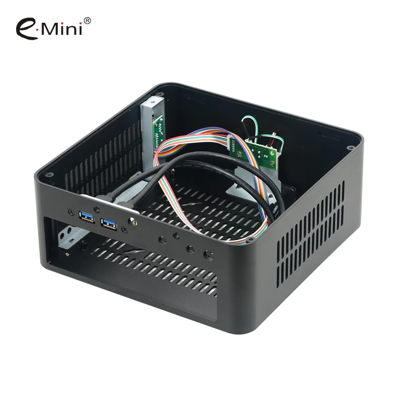  E.mini H80S Mini ITX computer case Aluminum PC case Chassis With Dual USB3.0 HTPC