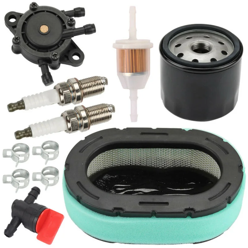 

For Kohler Engine Air Filter Oil Filter Fuel Pump For Kohler KT730 KT740 32-083-10S Filter Kit Engine Spark Plugs Globe Valve