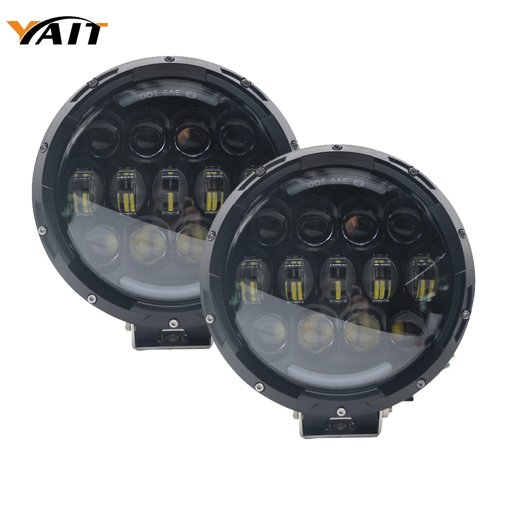 

Yait 2pcs 7'' 105w Round LED Light Combo Work Light Off Road Driving Light Fog Lights High Low for Truck Jeep ATV UTV SUV Pickup