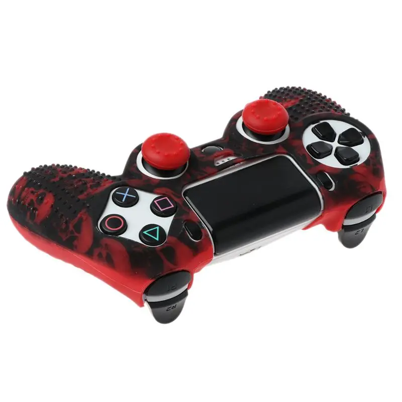 Противоскользящий силиконовый защитный чехол для PlayStation PS4 с крышкой большого