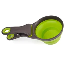 Креативный мешок для мерных стаканчиков с зажимом, складная ложка для кормления кошек и собак