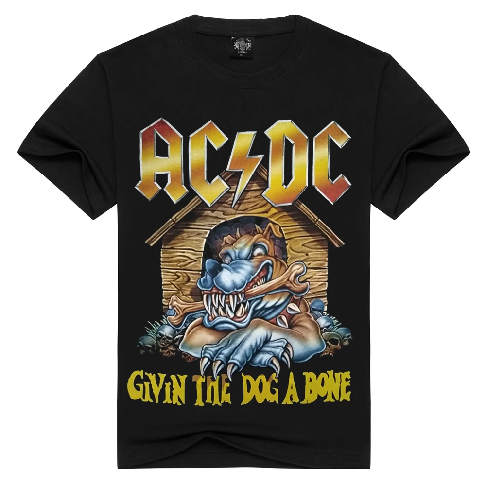 Для мужчин/для женщин хлопок AC/DC BELL'S колокольчики футболки рок группа футболка Летняя acdc футболка для мужчин твердые черные мужские топы свободная футболка s - Цвет: DX-40