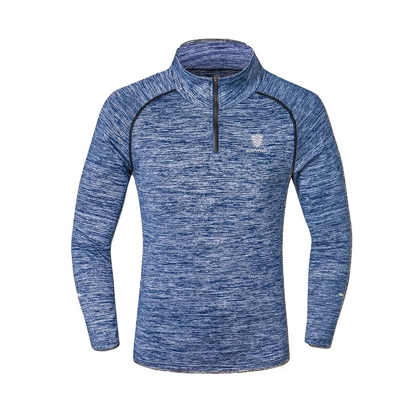 

for Men Gym Sweater Shirt Training Tshirt Fitness Sweater Long-sleeve Stretch Tight Collar Running Jogging Sweater Top Quick Dry