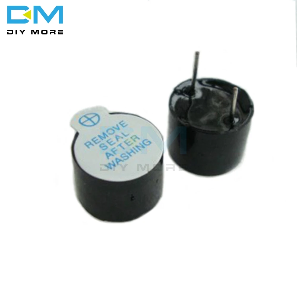 5 шт. активный зуммер Магнитный долгий непрерывный сигнал бипера сигнал звонка мини активные пьезоэлектрические зуммеры подходят для Arduino 12 мм 5 В