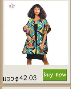 african bazin dresses for women african Three Quarter sleeves dresses for women african clothing wax dashiki fabric WY2255