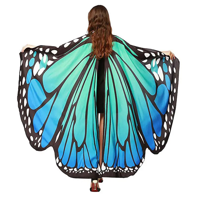 

Women Butterfly Shawl Wings shawl Halloween Christmas Ladies Elf Soft Fabric Butterfly Wings Scarf Dancing Party Costume