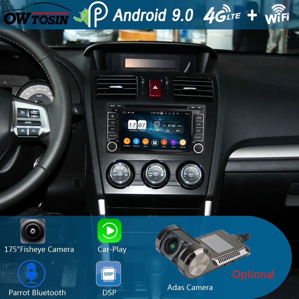 6 &quotIPS 800*480 8 Core 4G RAM + 64G ROM Android 9 0 автомобильный dvd плеер для Subaru Forester Impreza 2008 2013 DSP
