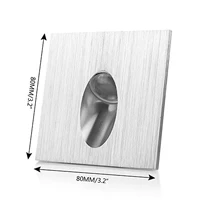 Алюминиевый Современный короткий светодиодный светильник для лестниц AC85-265V 3 Вт Настенный лестничный фон встраиваемые лестничные ступенчатые светильники - Цвет абажура: silver 80mm square