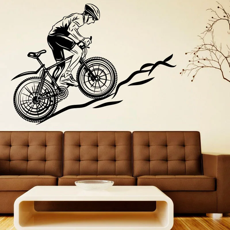 ZOOYOO Bicycle Wall Decal Vinyl Sticker Sports Removable Decals Home Decor Room Decoration Waterproof | Дом и сад