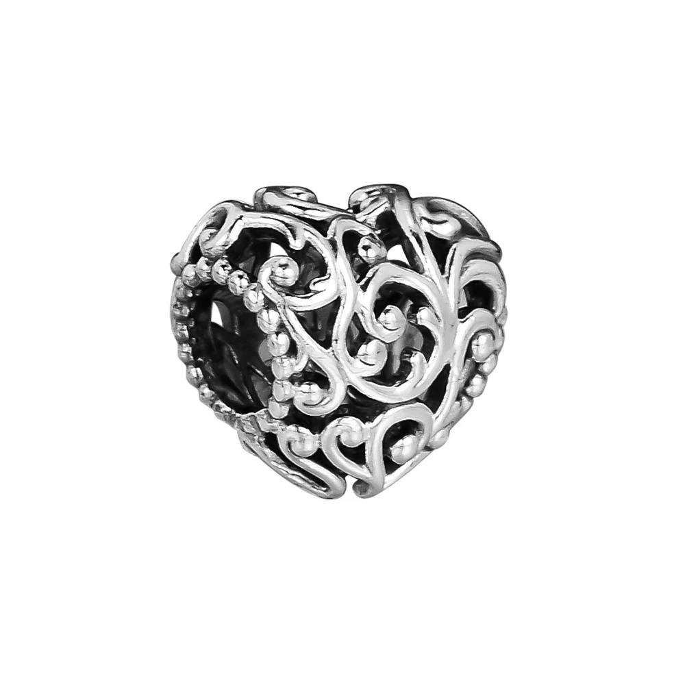 Подходят для браслетов Pandora браслет Regal сердце очарование подлинной серебряные