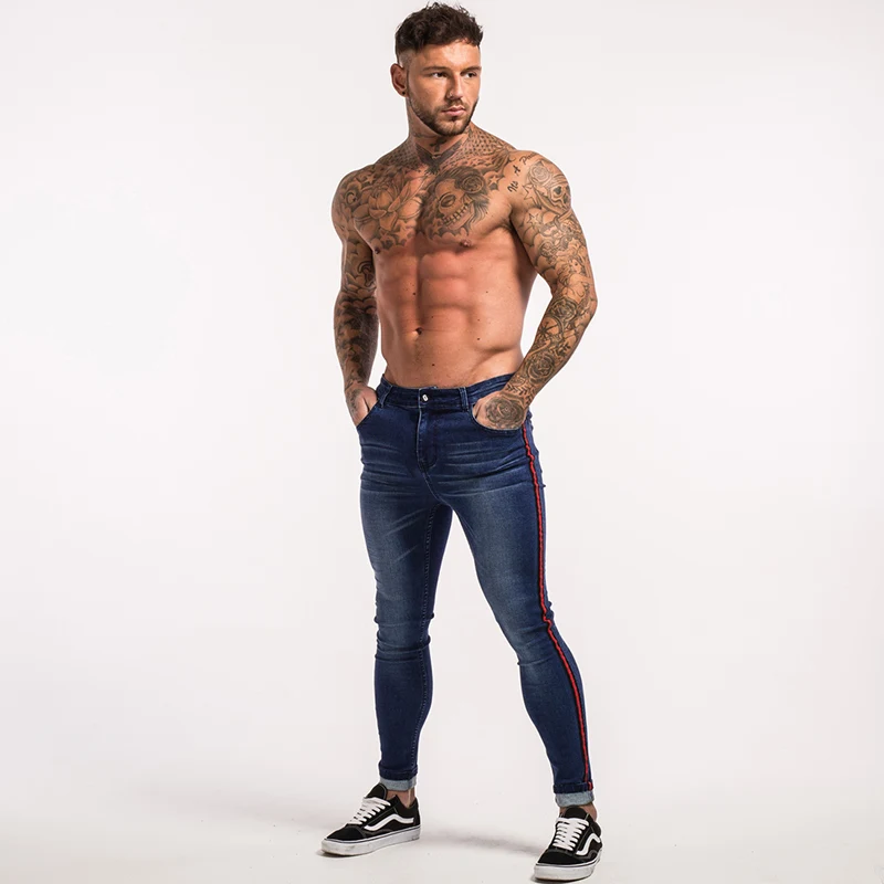 gingtto-men-skinny-jeans-dark-blue-red-stripe-stretch-jeans-zm20-10