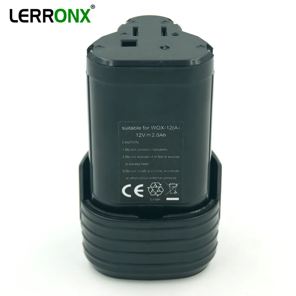 

High Quality 2.0Ah 12V Li ion replacement rechargeable battery for Worx Power Tools WX1253 WU288 WX1257 WX2833 WA3503 WA3509