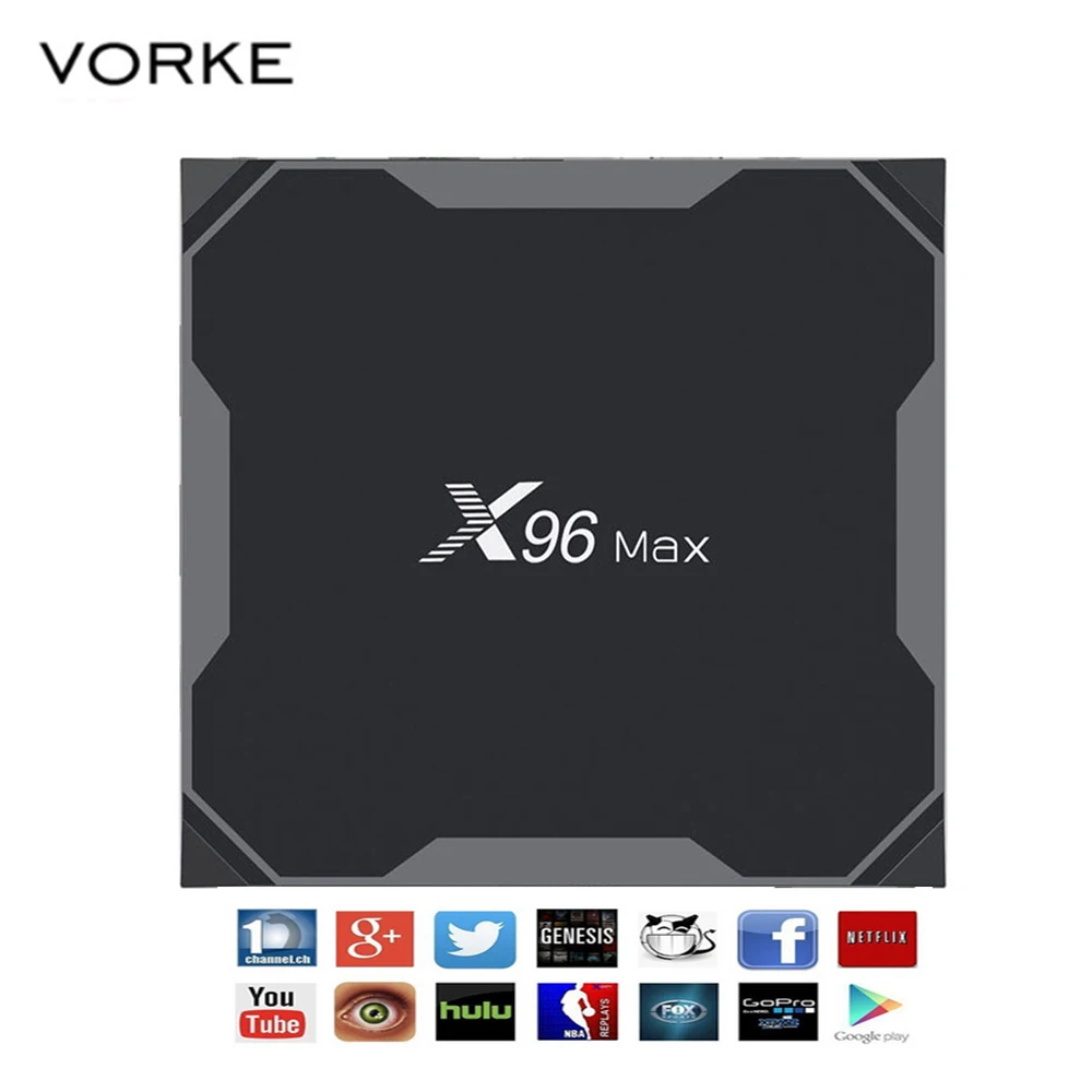 

Vorke X96 MAX Smart TV BOX Android 8.1 Amlogic S905x2 4G DDR4 32G 64GB EMMC 2.4G/5G WIFI Bluetooth LAN 4K Set-up Box