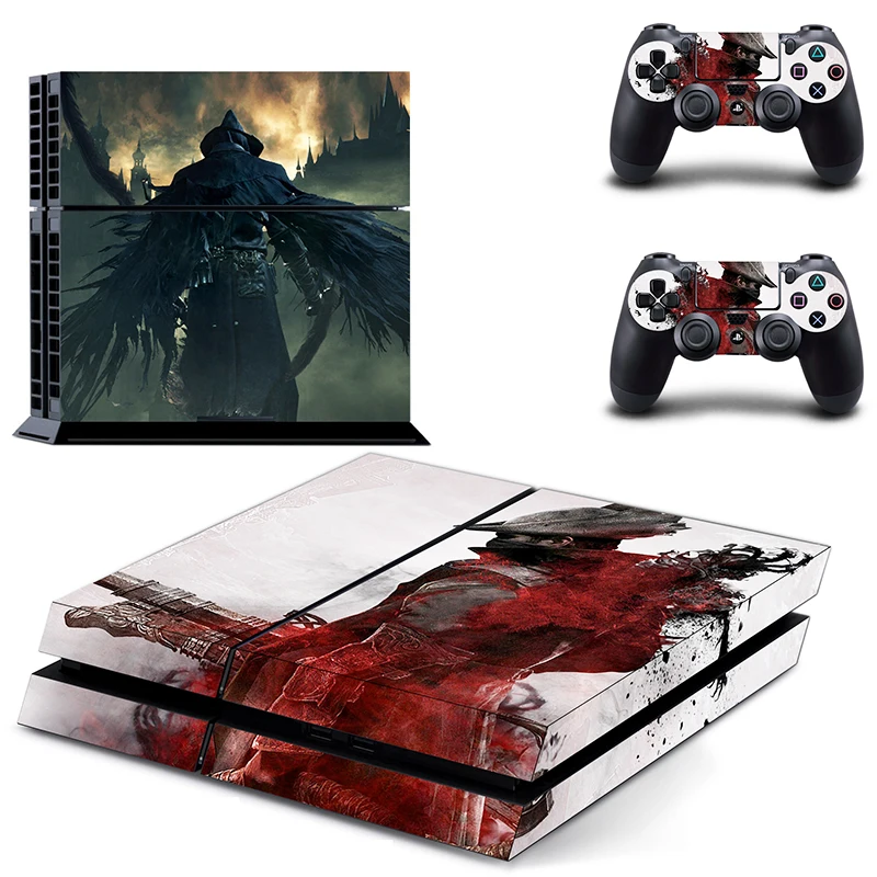 Новый наклейка "Bloodborne" наклейка для PS4 Стикеры для sony Playstation 4 консоли защитная пленка + 2 шт. Пульты ДУ игровых приставок 15 вышивка крестом