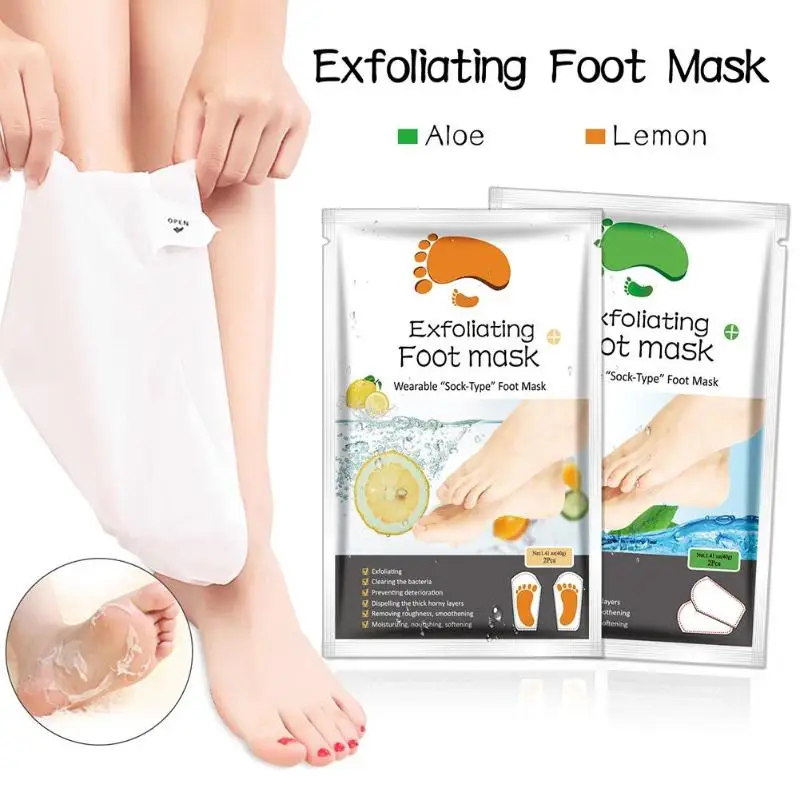 1 pair/Bag Exfoliating Foot Mask Socks For Pedicure Socks For Feet Peeling Baby Foot Mask Health Care Feet Dead Skin Removal